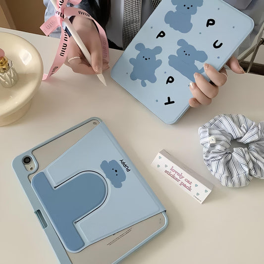 Puppy Character Rotating iPad Case