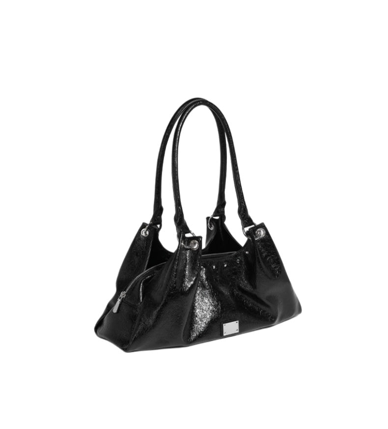 Soft Gloss Hobo Shoulder Bag