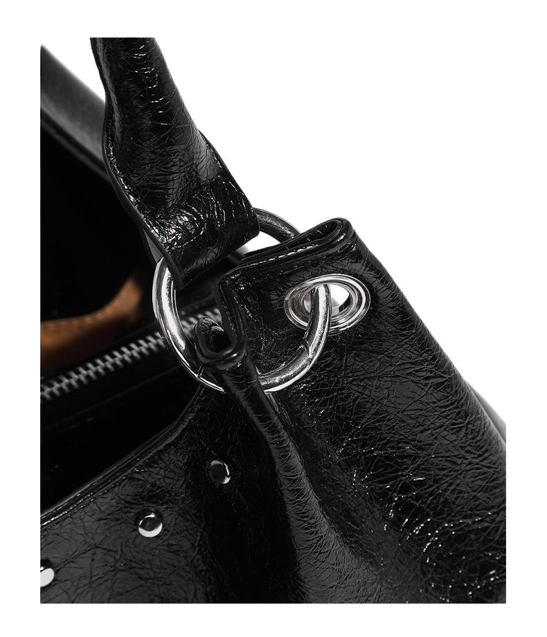 Soft Gloss Hobo Shoulder Bag