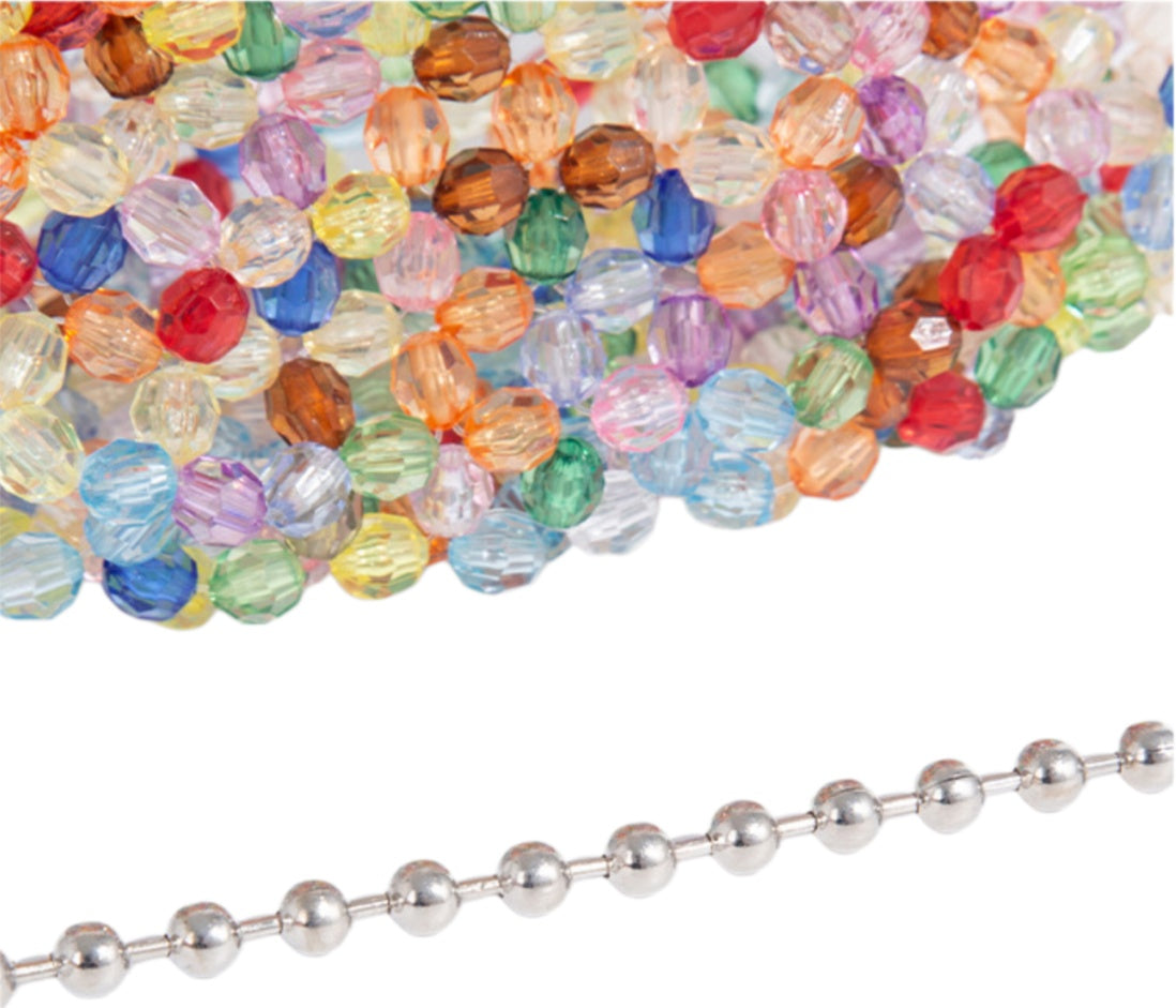 Silver Crystal Beaded Mini Bag