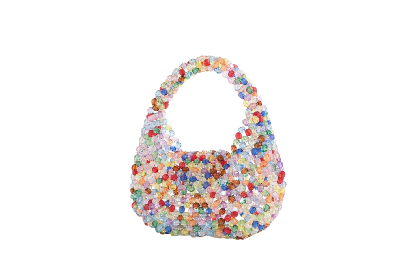Silver Crystal Beaded Mini Bag