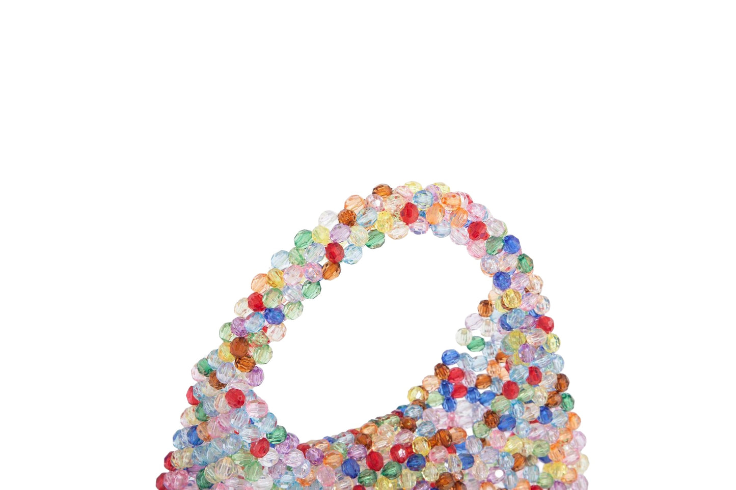 Silver Crystal Beaded Mini Bag