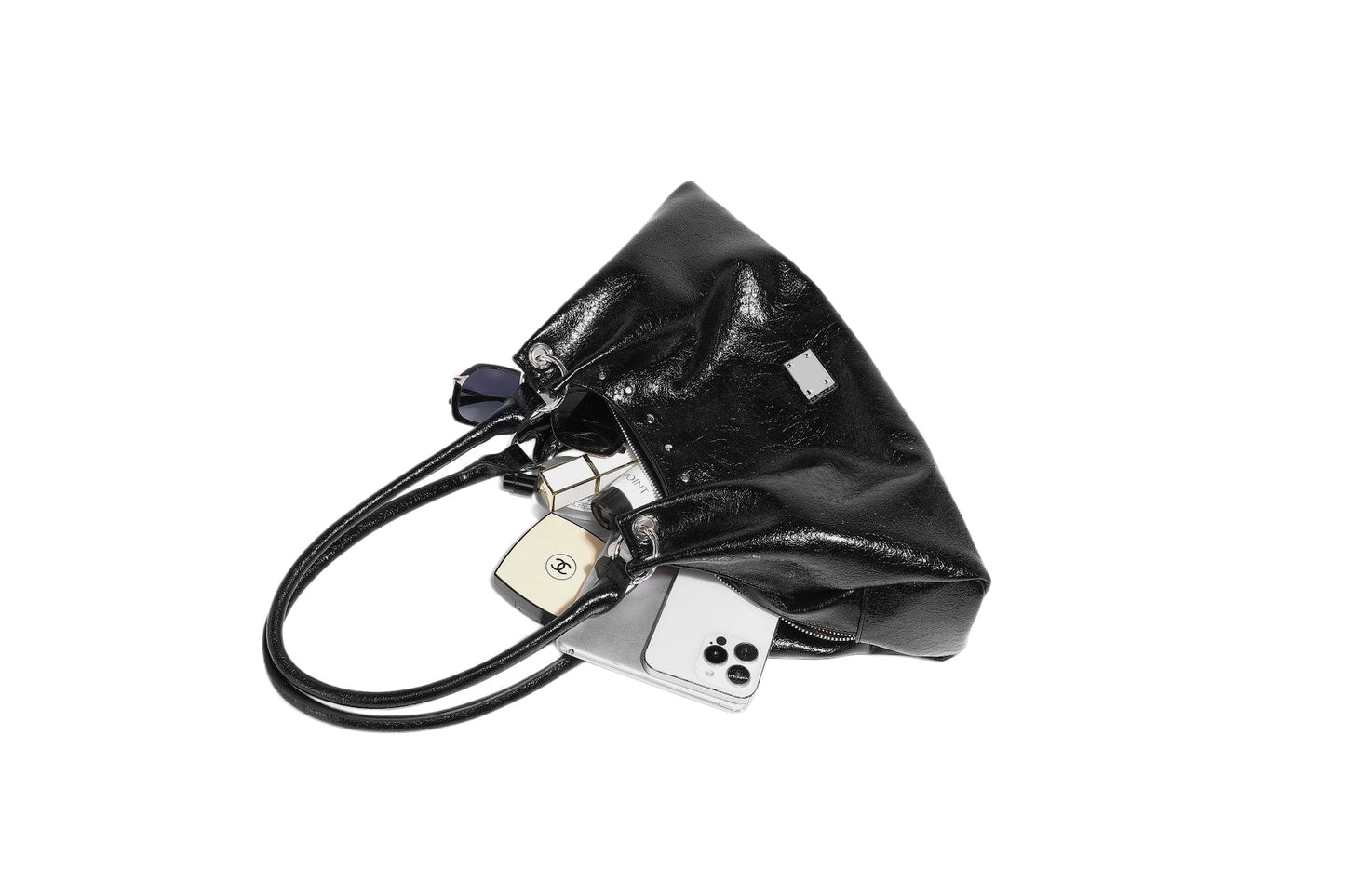 Soft Gloss Hobo Shoulder Bag