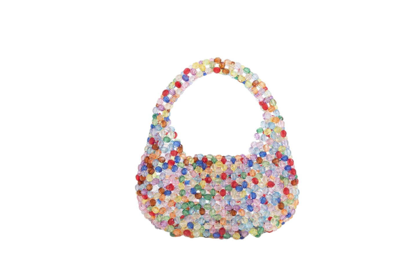 Silver Crystal Beaded Mini Bag