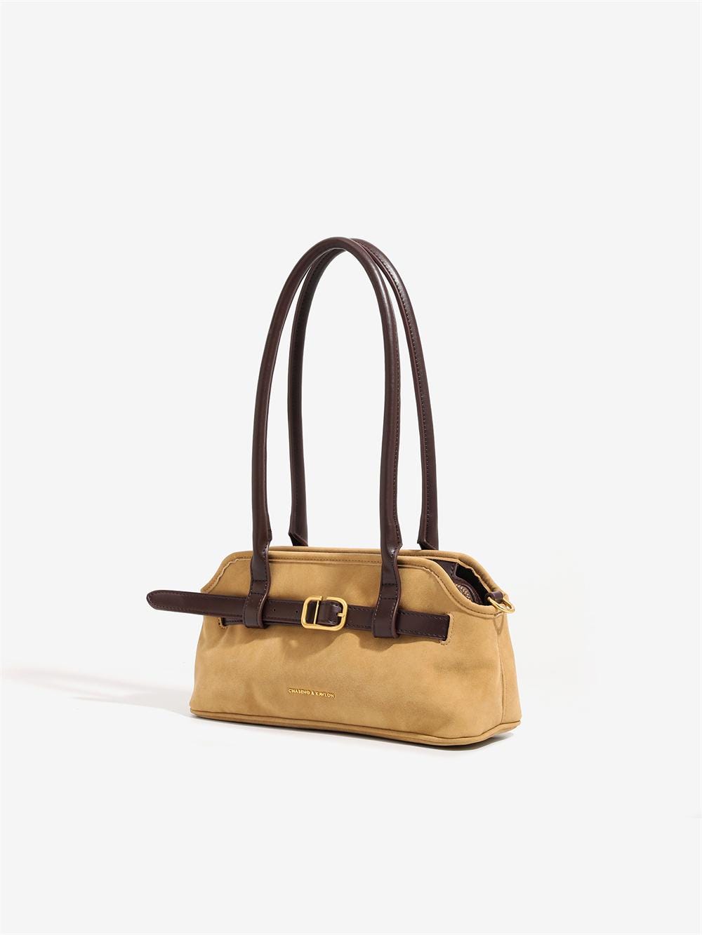 Retro Faux Leather French Baguette Shoulder Bag