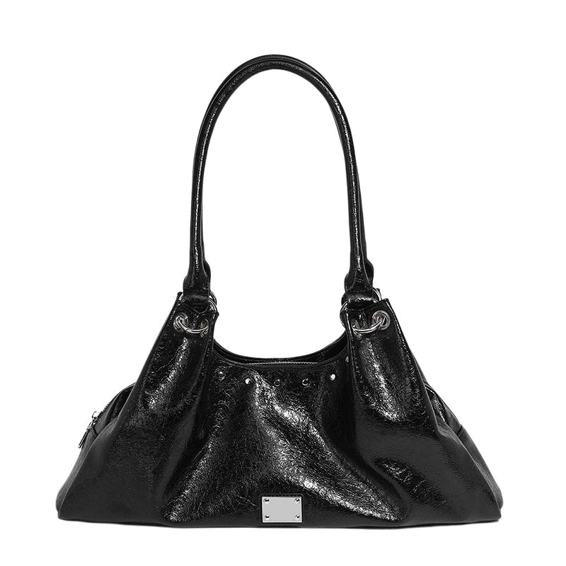 Soft Gloss Hobo Shoulder Bag