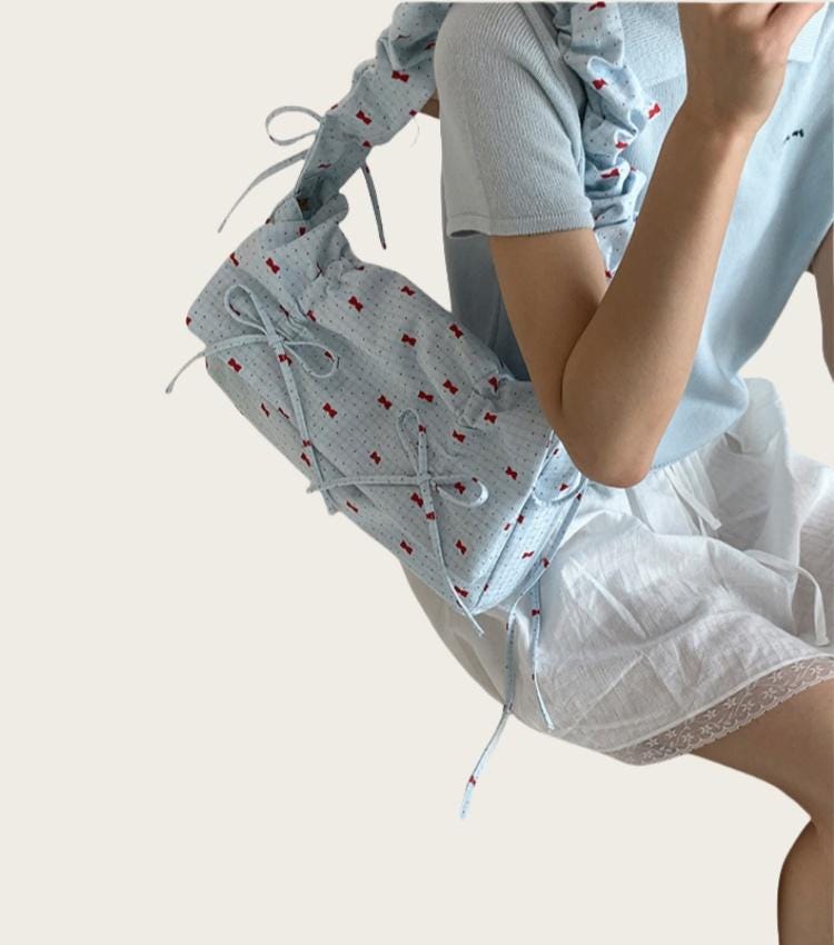 Shirring Canvas Large-Capacity Shoulder Tote Bag