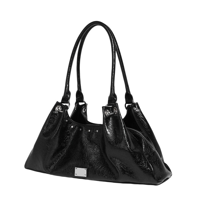 Soft Gloss Hobo Shoulder Bag
